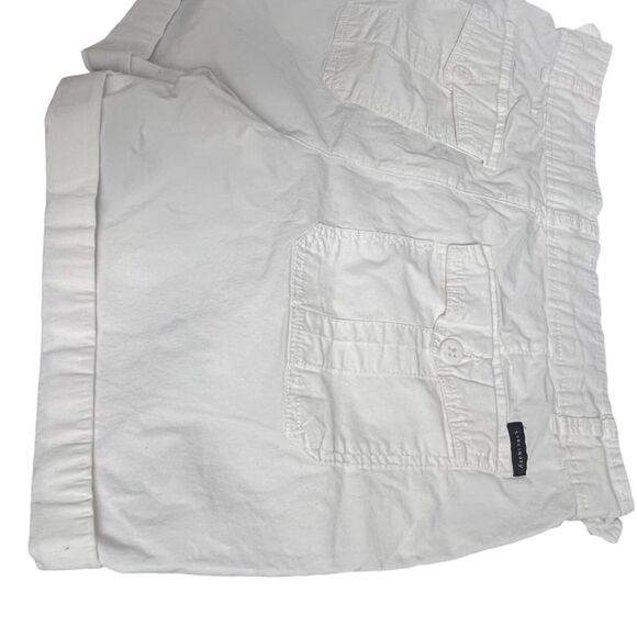 Sanctuary Women's White Flat Front Slash Pockets Rolled Cuff Cargo Shorts Sz 10 - Picture 8 of 10